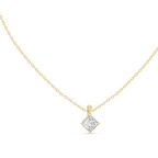 Rhombelle On-Point Princess Cut Lab Grown Diamond Solitaire Pendant