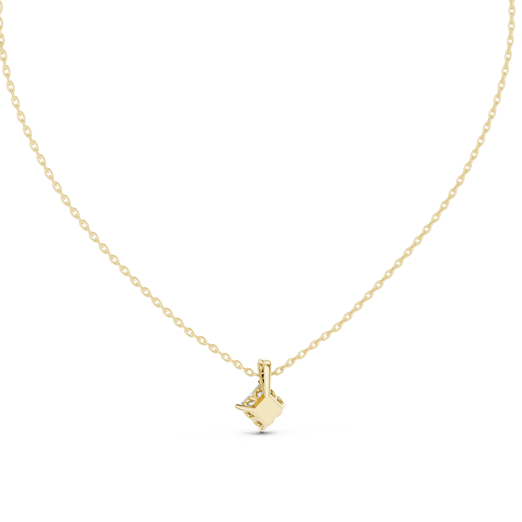 Rhombelle On-Point Princess Cut Lab Grown Diamond Solitaire Pendant