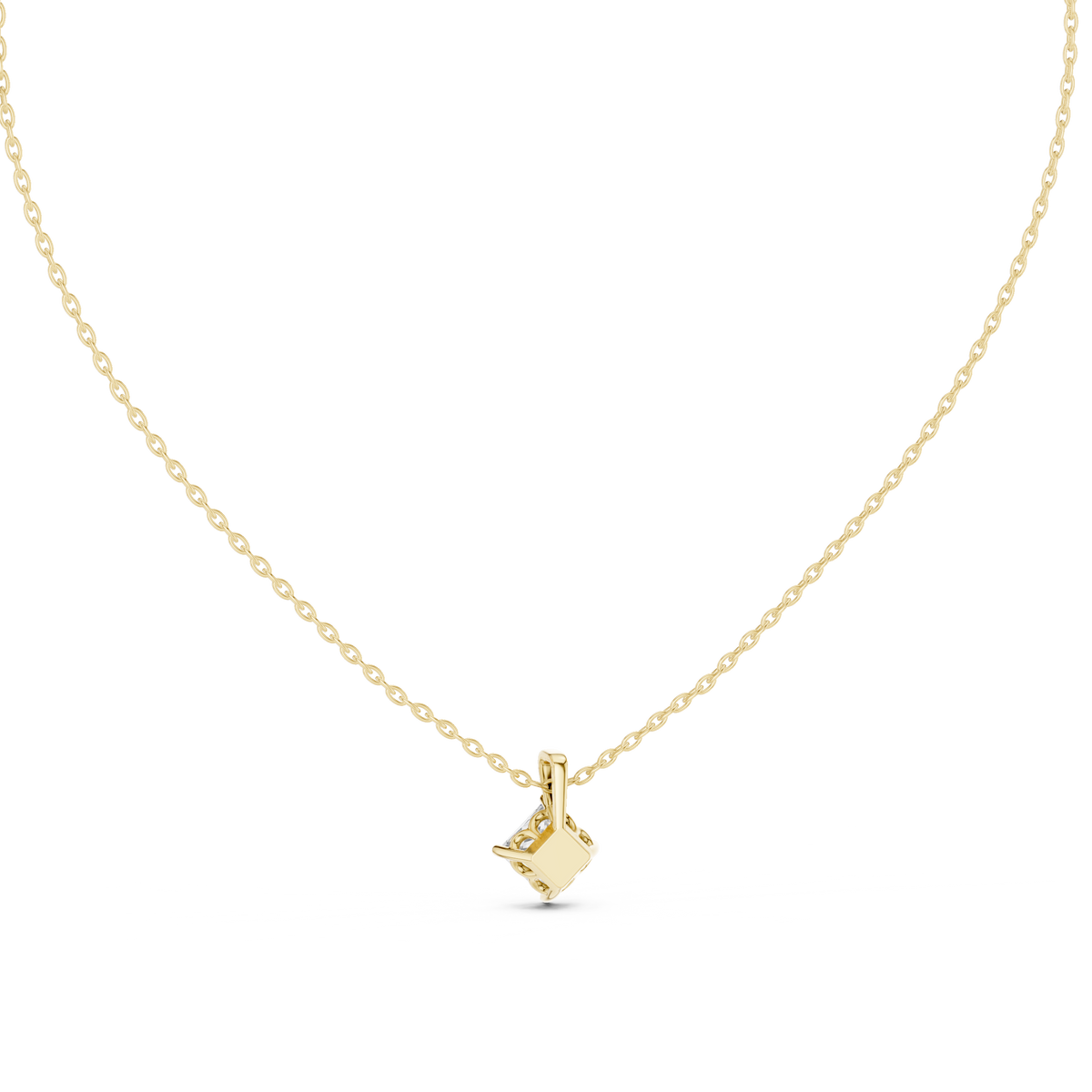 Rhombelle On-Point Princess Cut Lab Grown Diamond Solitaire Pendant