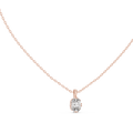 Vellora Petal Prong Oval Cut Lab Grown Diamond Solitaire Pendant