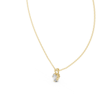 Vellora Petal Prong Oval Cut Lab Grown Diamond Solitaire Pendant