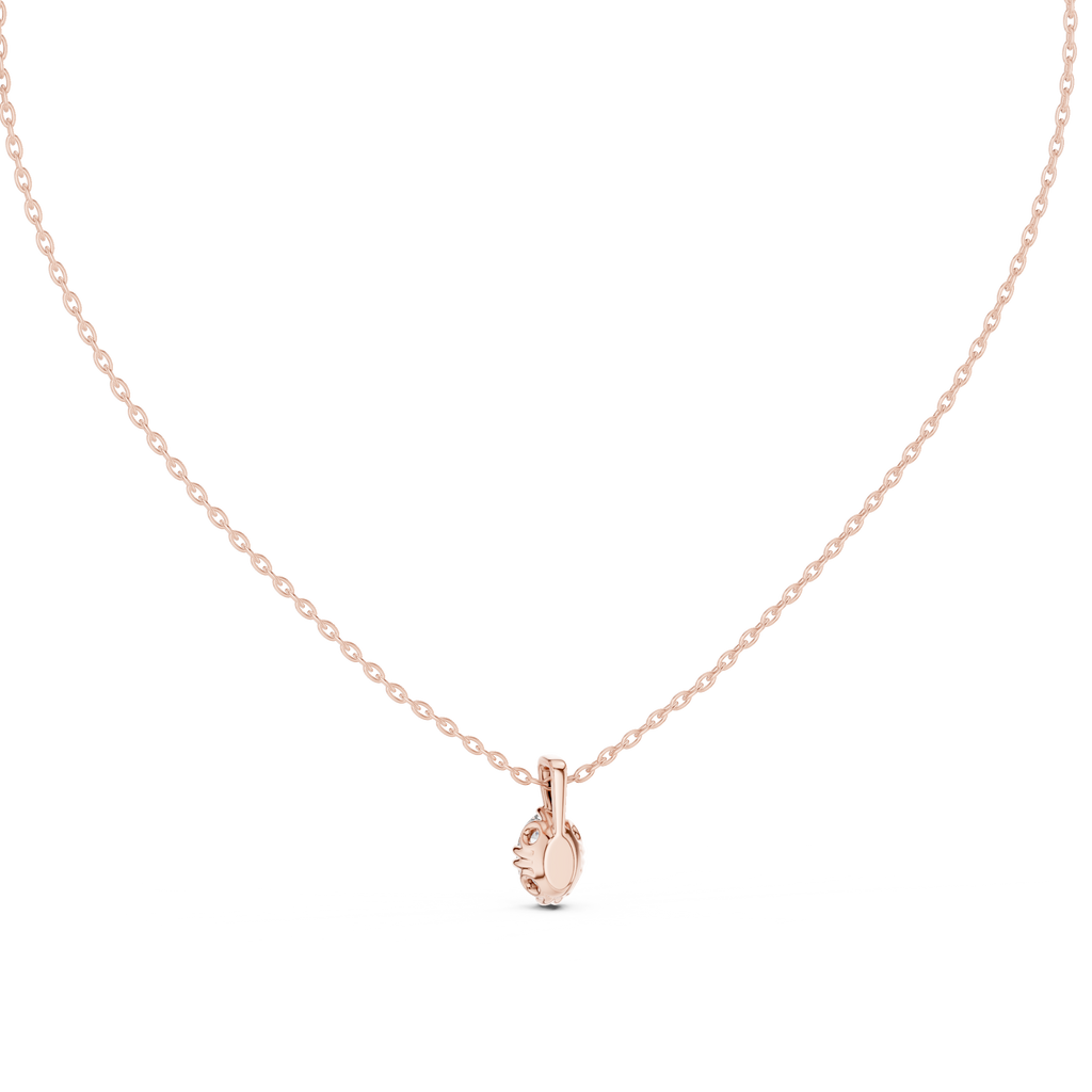 Luxuriöser Teardrop-Diamant-Anhänger mit Halo-Design