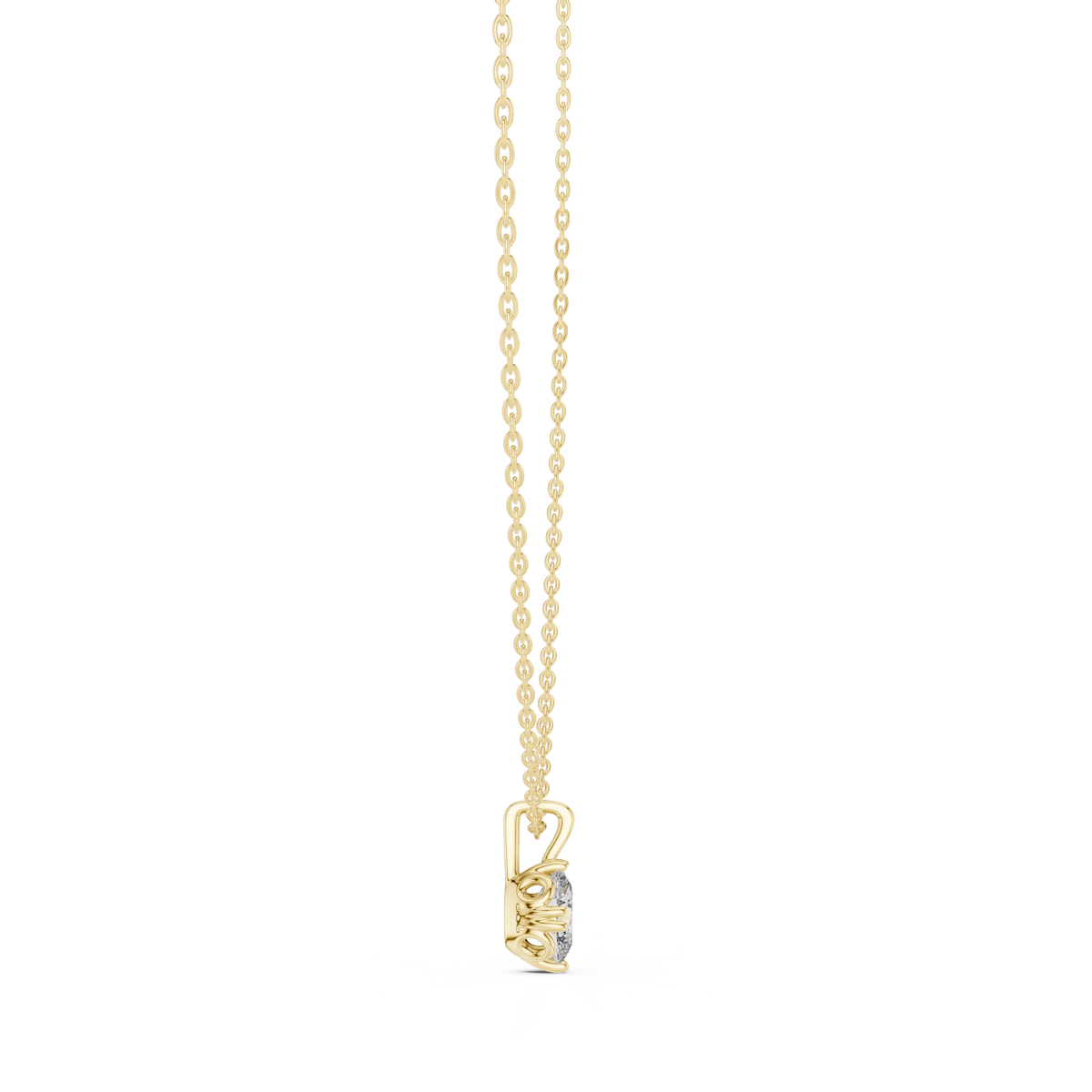 Luxuriöser Teardrop-Diamant-Anhänger mit Halo-Design