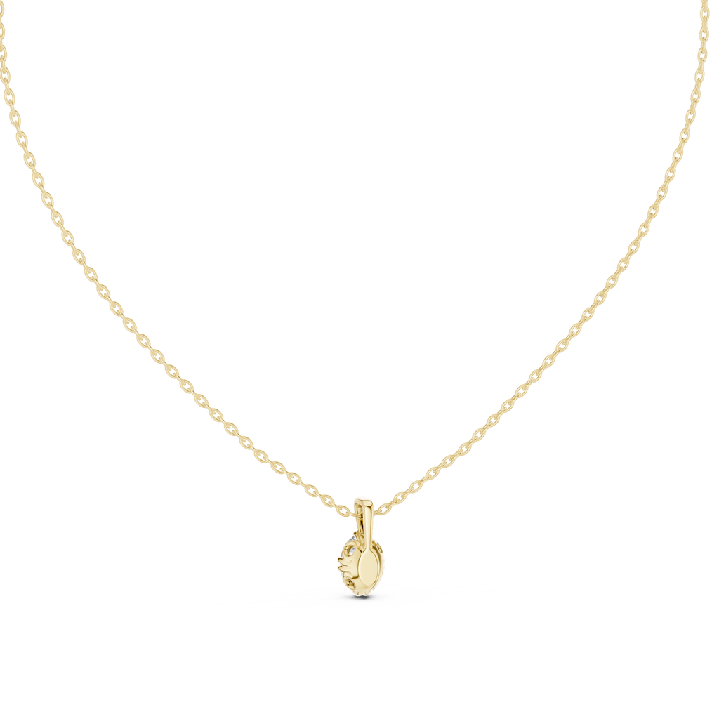 Luxuriöser Teardrop-Diamant-Anhänger mit Halo-Design