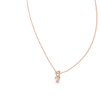 Lumiette Oval Cut Drop Solitaire Lab Grown Diamond Pendant Necklace