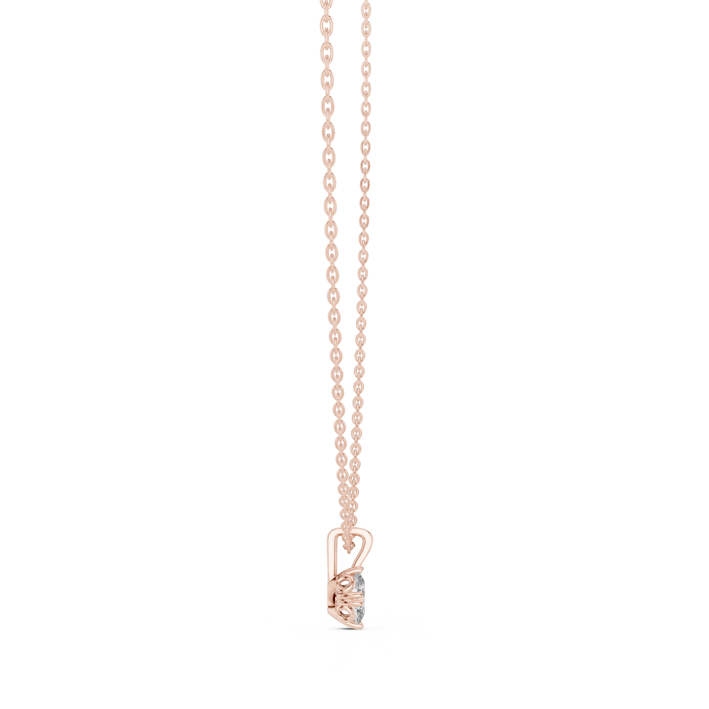 Lumiette Oval Cut Drop Solitaire Lab Grown Diamond Pendant Necklace