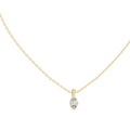 Lumiette Oval Cut Drop Solitaire Lab Grown Diamond Pendant Necklace