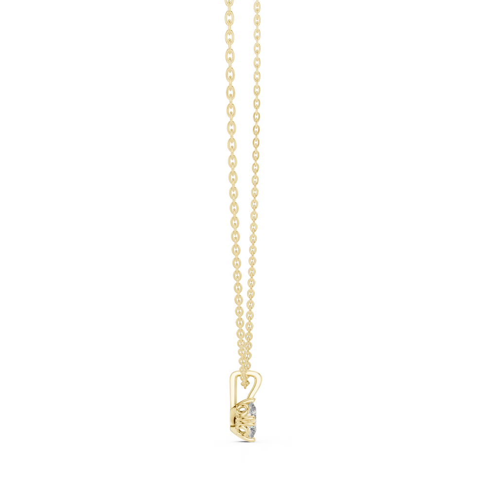 Lumiette Oval Cut Drop Solitaire Lab Grown Diamond Pendant Necklace