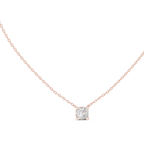 Squarelle Princess Cut Solitaire Lab Grown Diamond Pendant Necklace