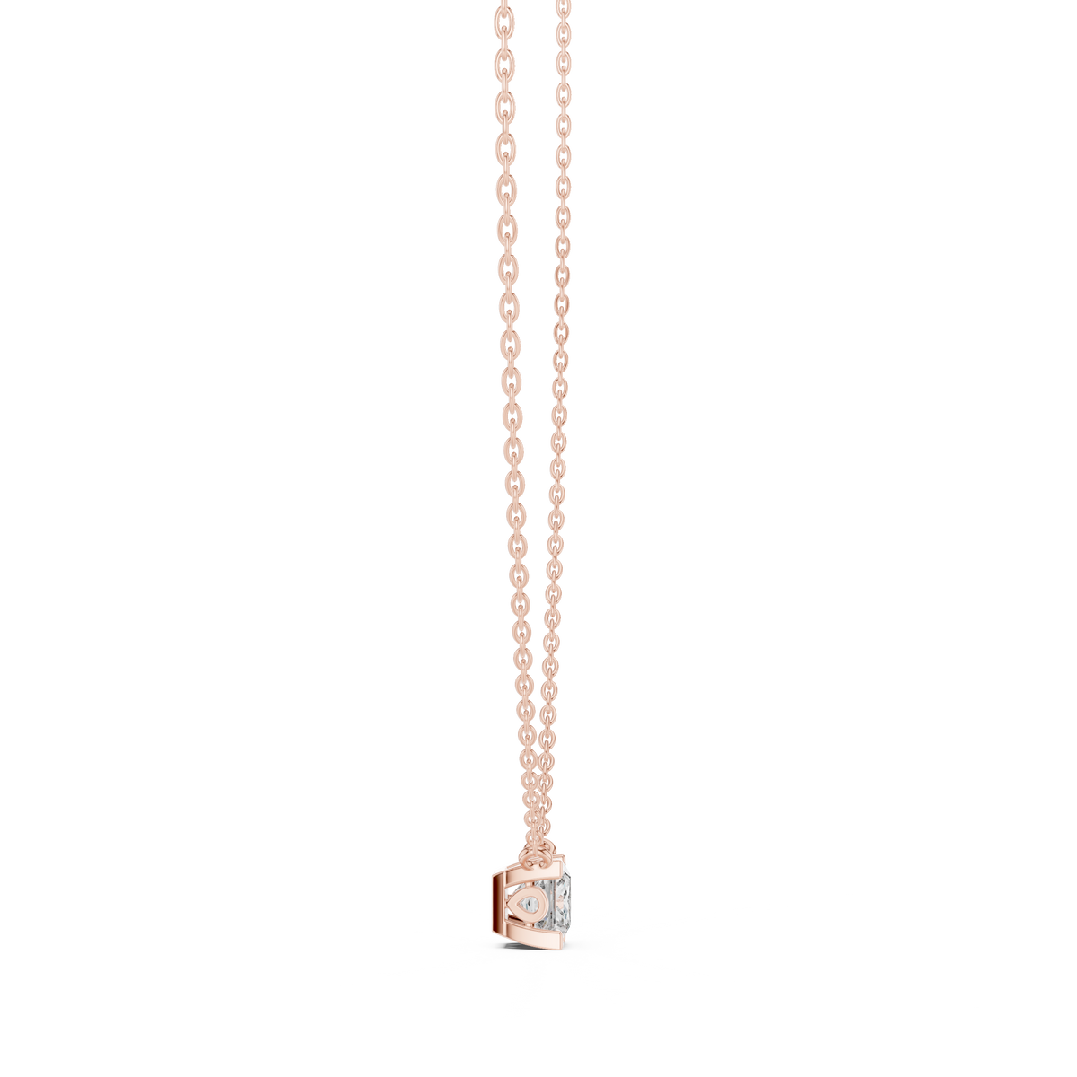 Quadriel Princess Cut Solitaire Lab Grown Diamond Pendant Necklace