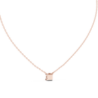 Squarelle Princess Cut Solitaire Lab Grown Diamond Pendant Necklace