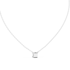 Squarelle Princess Cut Solitaire Lab Grown Diamond Pendant Necklace