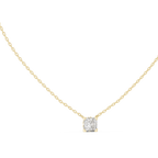 Squarelle Princess Cut Solitaire Lab Grown Diamond Pendant Necklace