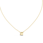 Squarelle Princess Cut Solitaire Lab Grown Diamond Pendant Necklace