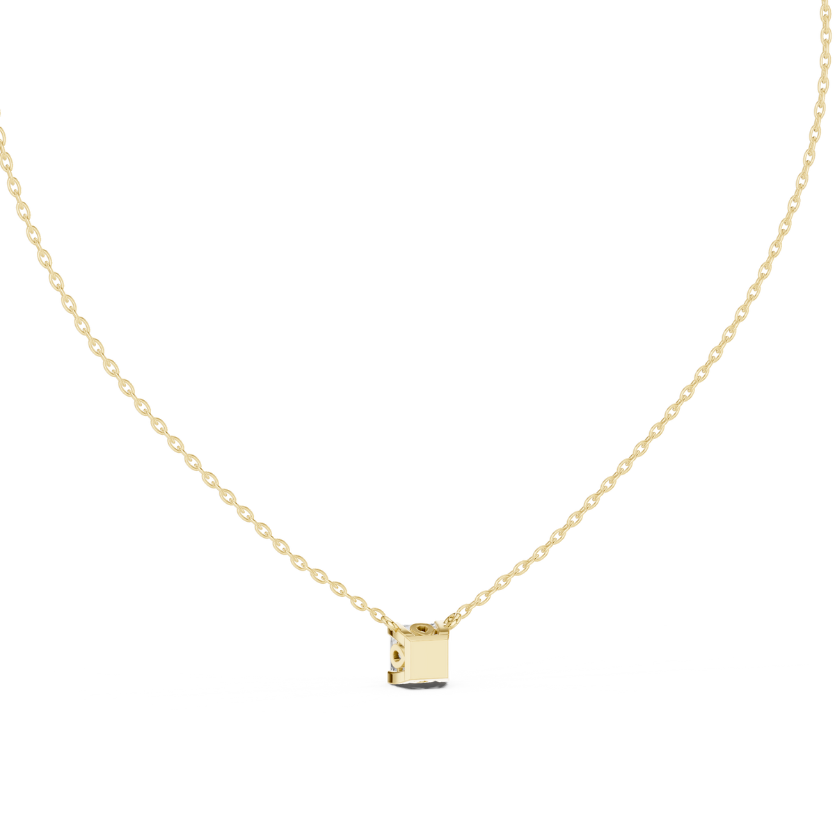 Quadriel Princess Cut Solitaire Lab Grown Diamond Pendant Necklace