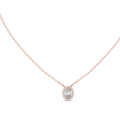 Selenara Oval Cut Halo Lab Grown Diamond Pendant Necklace