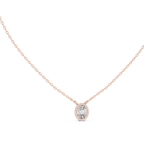 Selenara Oval Cut Halo Lab Grown Diamond Pendant Necklace