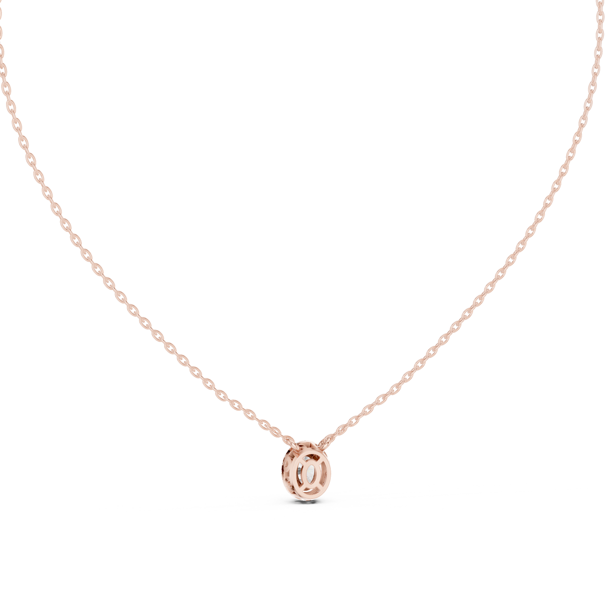 Selenara Oval Cut Halo Lab Grown Diamond Pendant Necklace