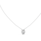 Selenara Oval Cut Halo Lab Grown Diamond Pendant Necklace