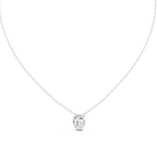 Selenara Oval Cut Halo Lab Grown Diamond Pendant Necklace