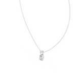 Peraya Classic Pear Solitaire Diamond Pendant with Chain