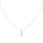 Peraya Classic Pear Solitaire Diamond Pendant with Chain