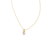 Peraya Classic Pear Solitaire Diamond Pendant with Chain