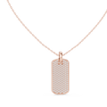 Sentrel Iced-Out Pavé Dog Tag Diamond Pendant with Chain