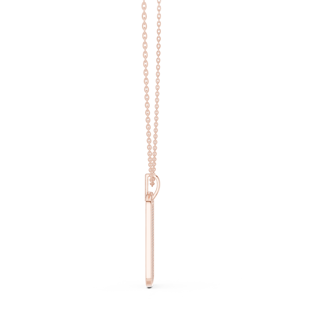 Sentrel Iced-Out Pavé Dog Tag Diamond Pendant with Chain