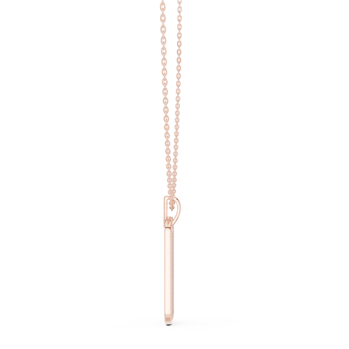 Sentrel Iced-Out Pavé Dog Tag Diamond Pendant with Chain