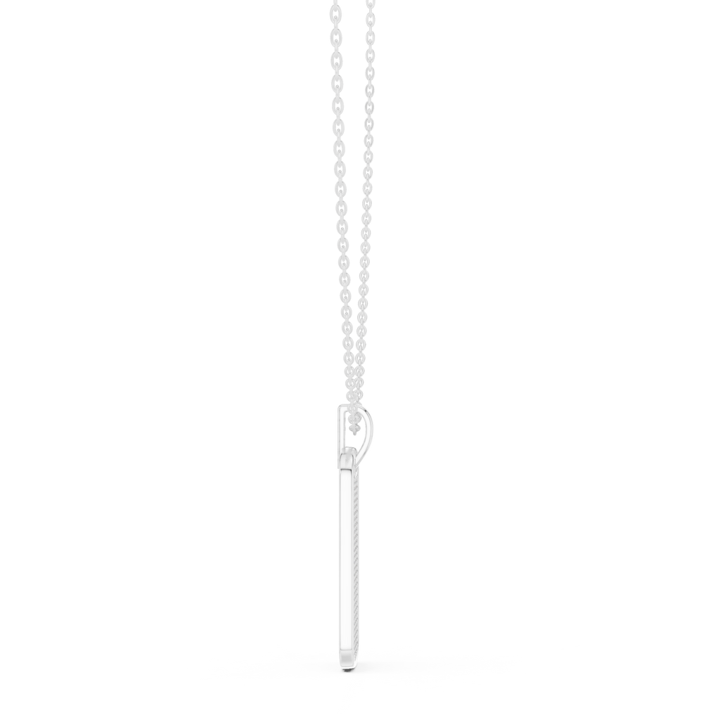 Sentrel Iced-Out Pavé Dog Tag Diamond Pendant with Chain
