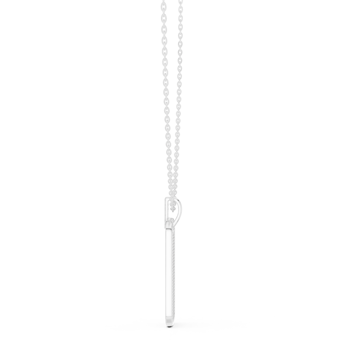 Sentrel Iced-Out Pavé Dog Tag Diamond Pendant with Chain