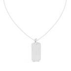 Sentrel Iced-Out Pavé Dog Tag Diamond Pendant with Chain