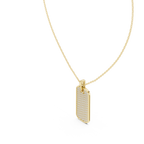 Sentrel Iced-Out Pavé Dog Tag Diamond Pendant with Chain