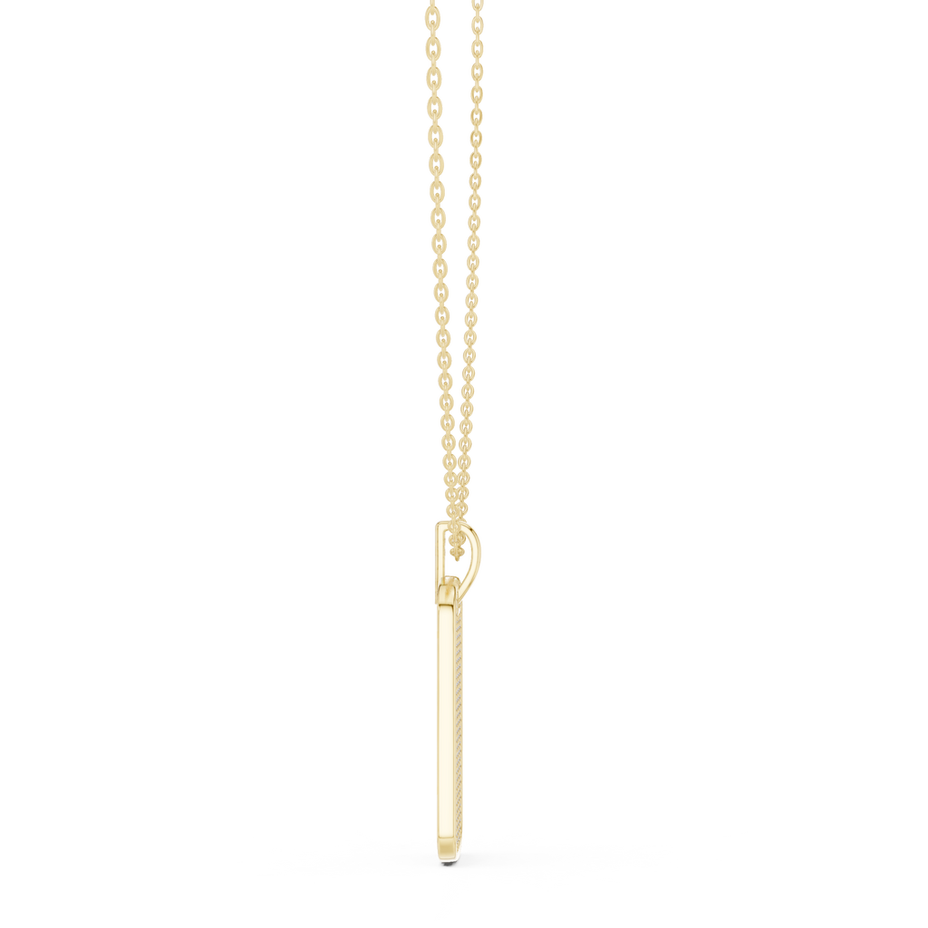 Sentrel Iced-Out Pavé Dog Tag Diamond Pendant with Chain