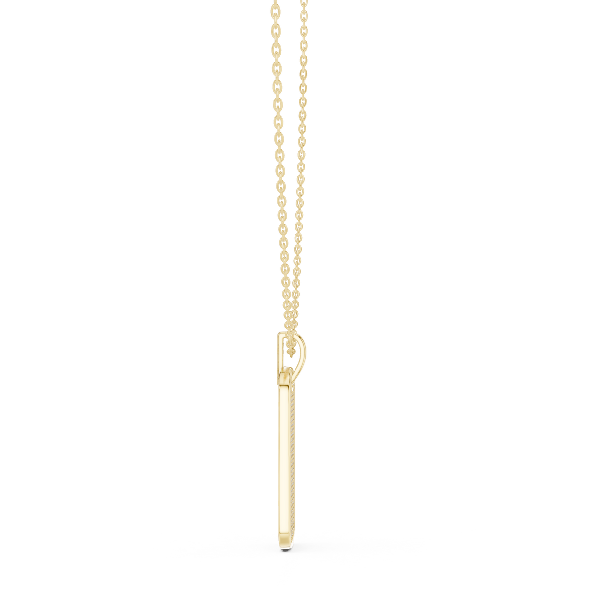 Sentrel Iced-Out Pavé Dog Tag Diamond Pendant with Chain