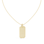 Sentrel Iced-Out Pavé Dog Tag Diamond Pendant with Chain