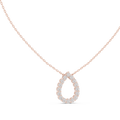 Dewina Open Pear Teardrop Diamond Pendant with Chain