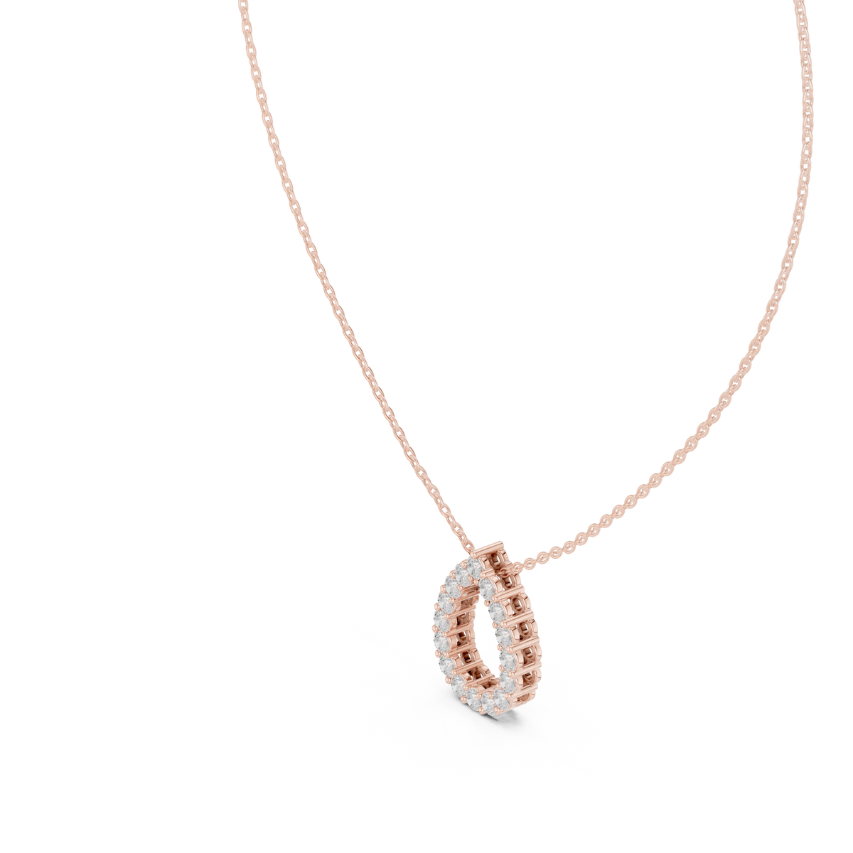Dewina Open Pear Teardrop Diamond Pendant with Chain