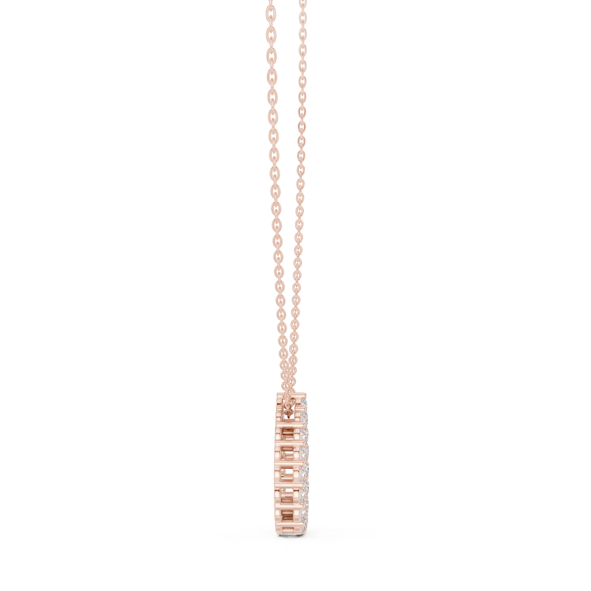 Dewina Open Pear Teardrop Diamond Pendant with Chain