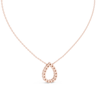 Dewina Open Pear Teardrop Diamond Pendant with Chain