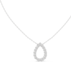 Dewina Open Pear Teardrop Diamond Pendant with Chain
