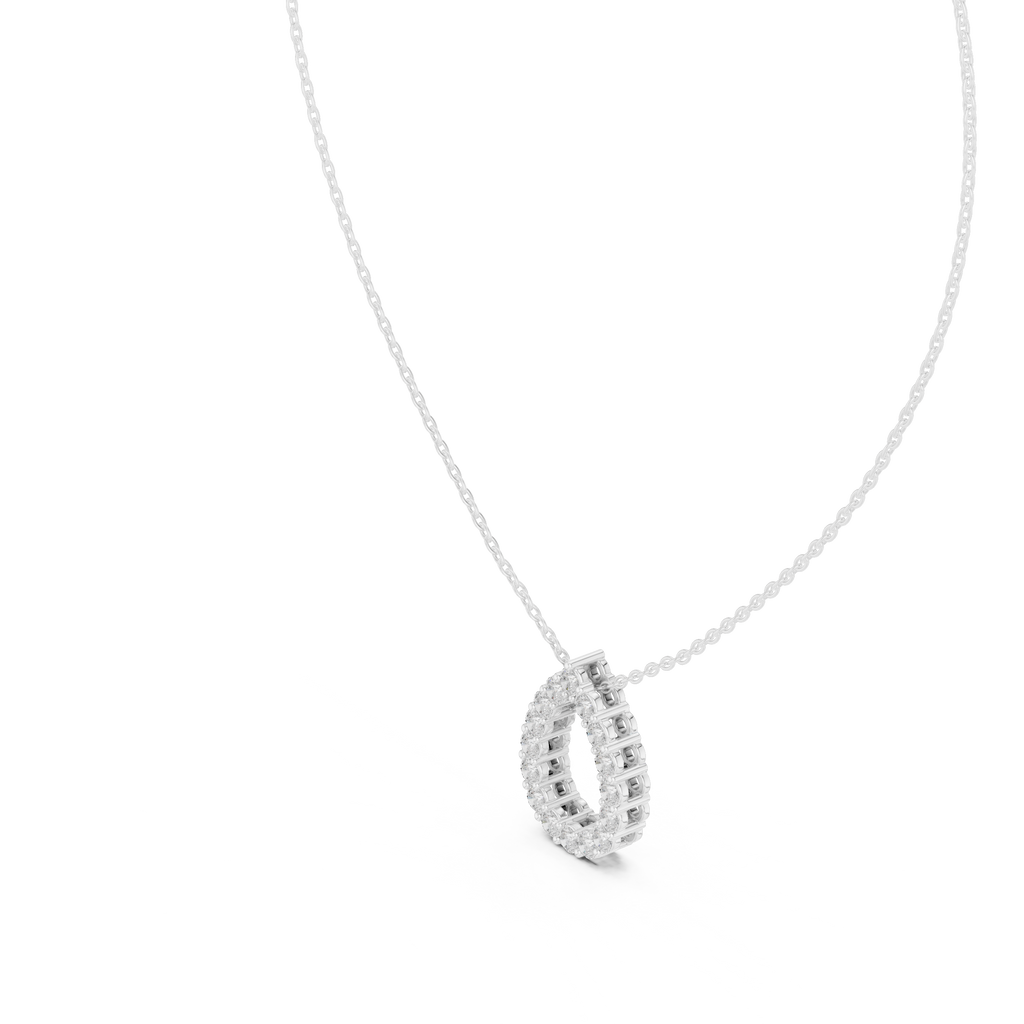 Dewina Open Pear Teardrop Diamond Pendant with Chain