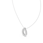 Dewina Open Pear Teardrop Diamond Pendant with Chain