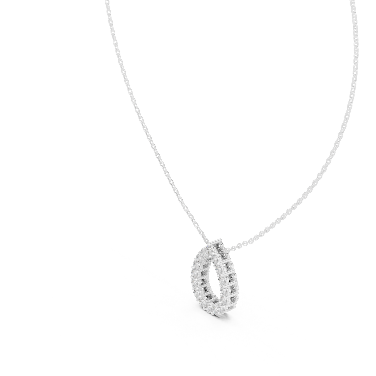 Dewina Open Pear Teardrop Diamond Pendant with Chain