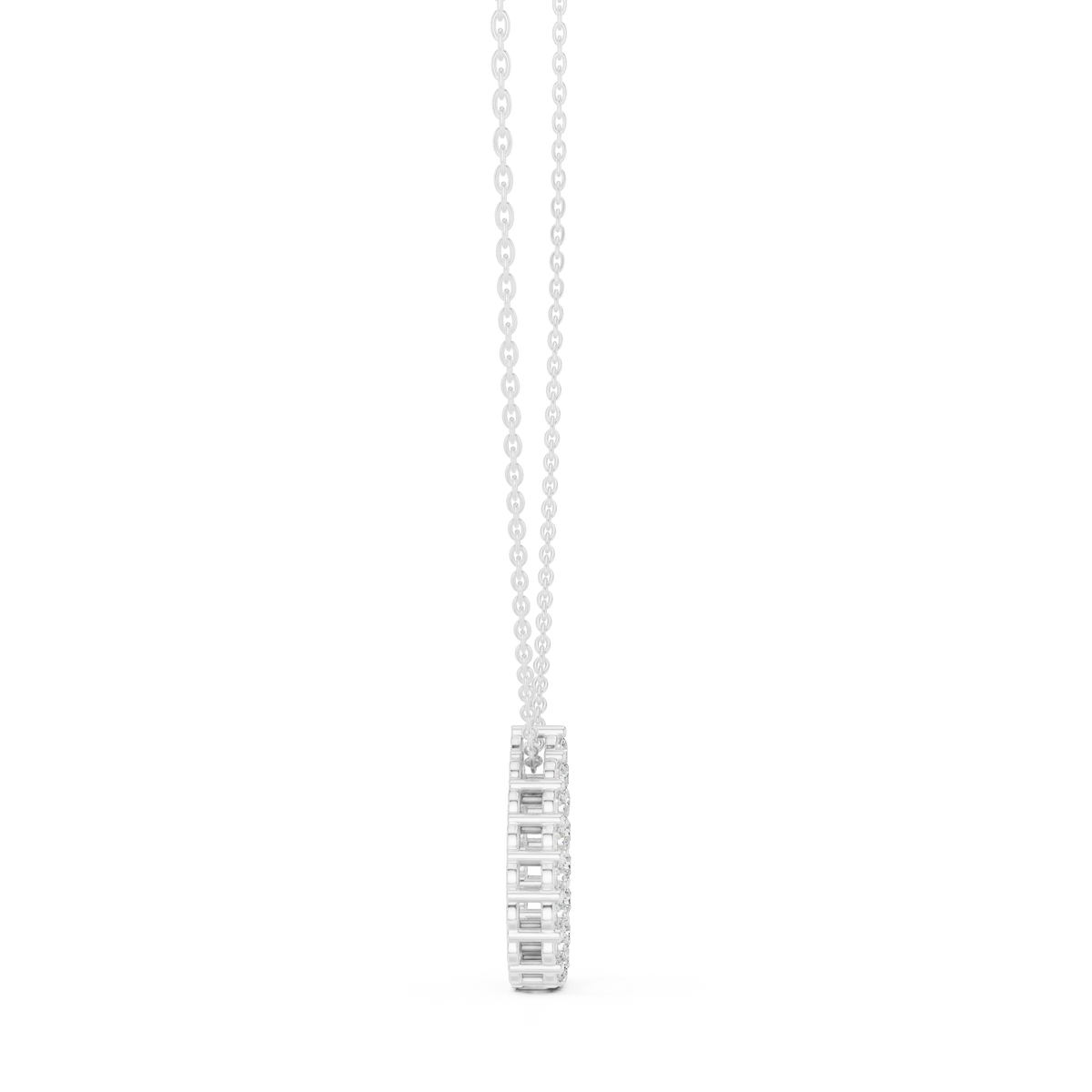 Dewina Open Pear Teardrop Diamond Pendant with Chain