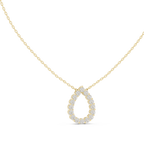 Dewina Open Pear Teardrop Diamond Pendant with Chain