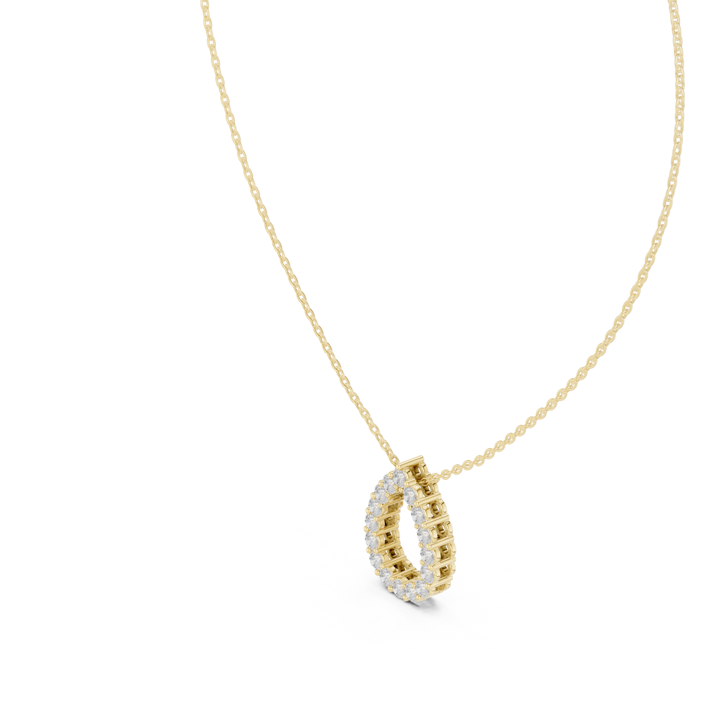 Dewina Open Pear Teardrop Diamond Pendant with Chain