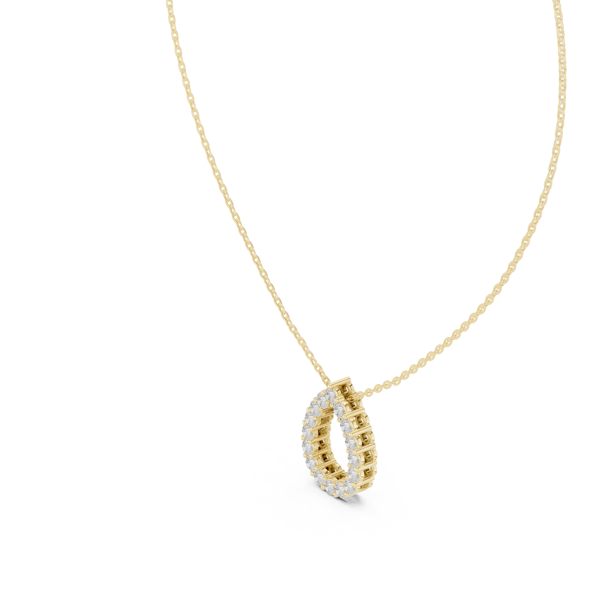 Dewina Open Pear Teardrop Diamond Pendant with Chain