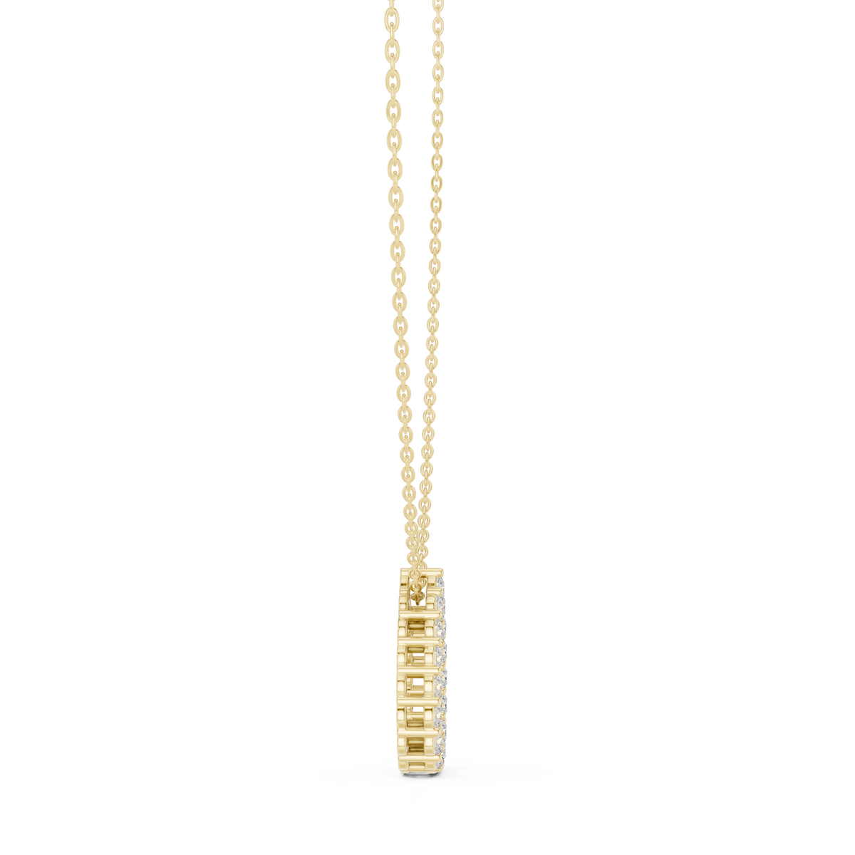 Dewina Open Pear Teardrop Diamond Pendant with Chain